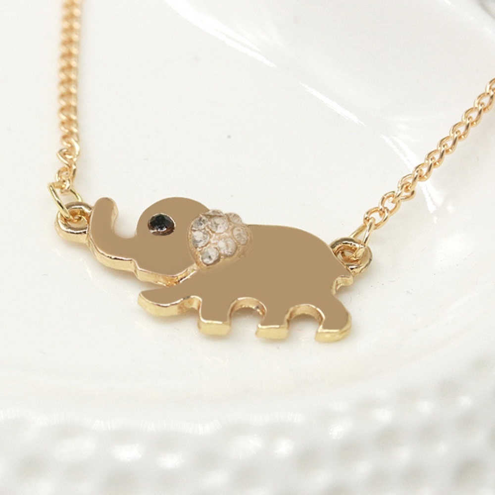 🐘 Boho Mama with Baby Elephant Gold Choker - Picture 2 of 8